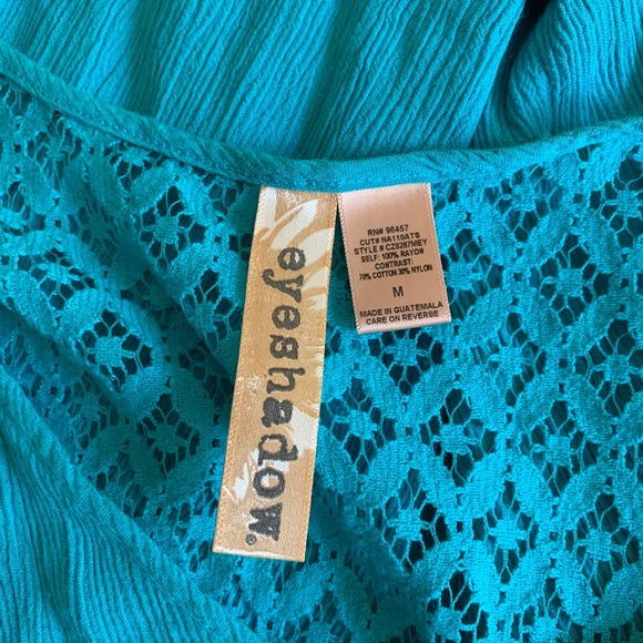 NWOT ~ Bright Blue High-Low Cotton Dress - Picture 2 of 10